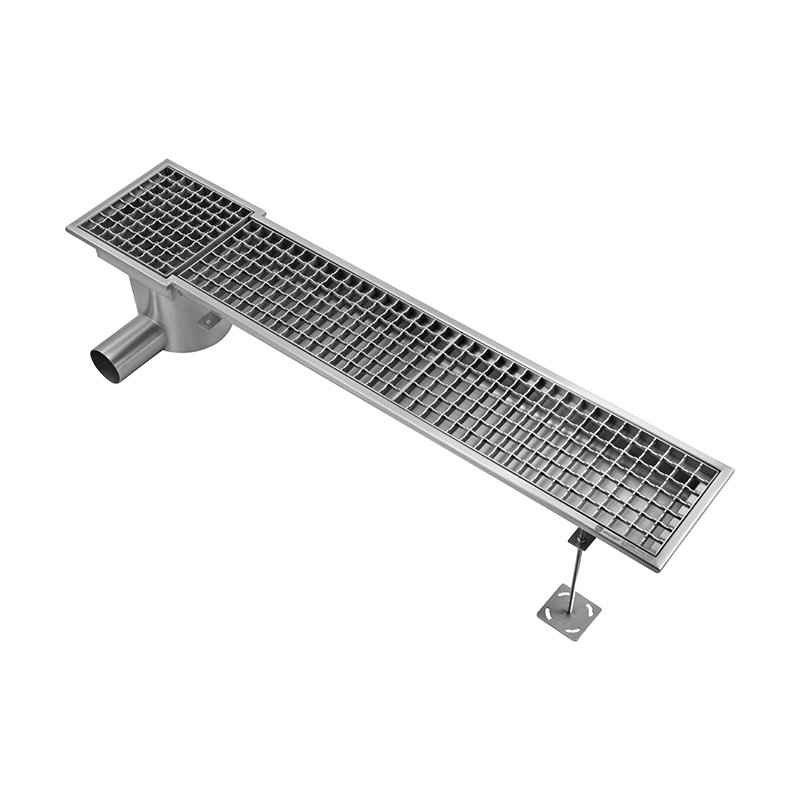 Solokan lombang stainless modular sareng outlet horizontal Solokan lombang stainless modular sareng outlet horizontal